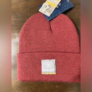 Ariat Red Knit Hat Classic Ribbed Design